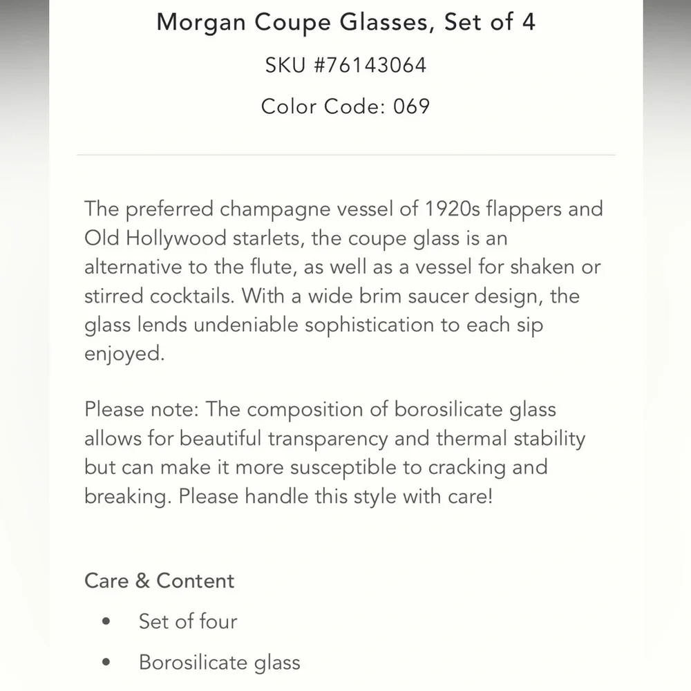 Morgan emerald Coupe set of four green glass‎